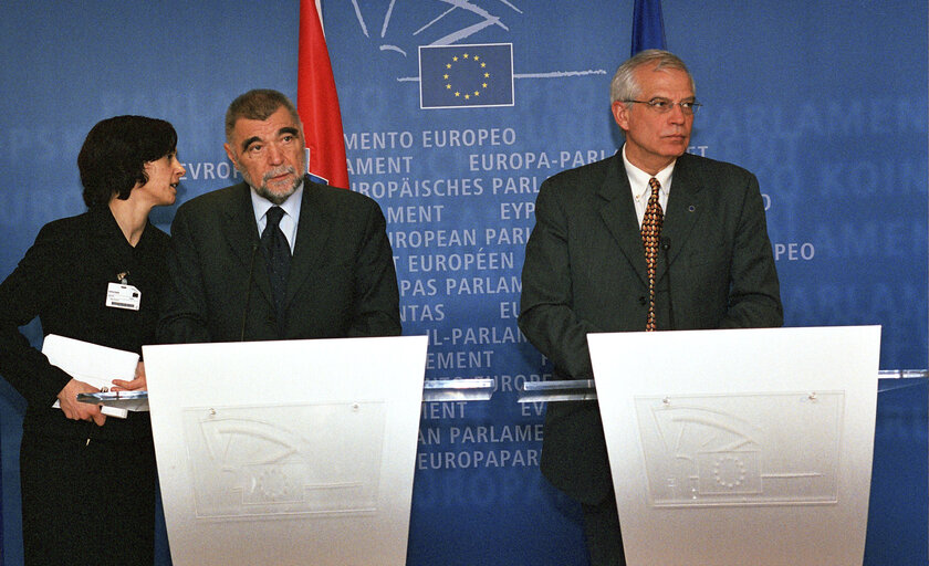 Press conference following the meeting between the EP President and the President of Croatia.