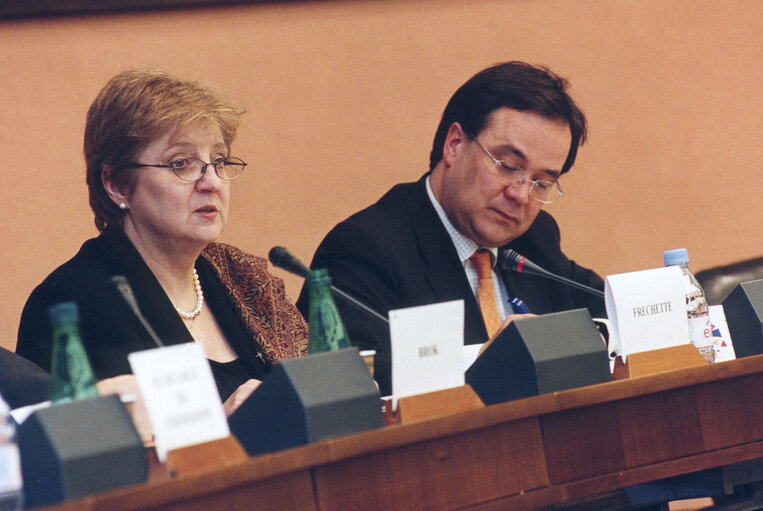 Photo 4 : UN Deputy Secretary General at the EP in Strasbourg.