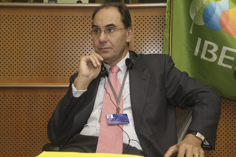 MEP in a meeting at the EP in Brussels