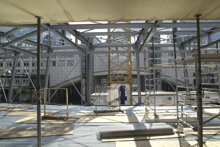 Fotografie 25: Ongoing construction works at the EP buildings in Brussels.