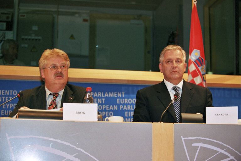 Prime Minister of Croatia at the EP in Brussels.