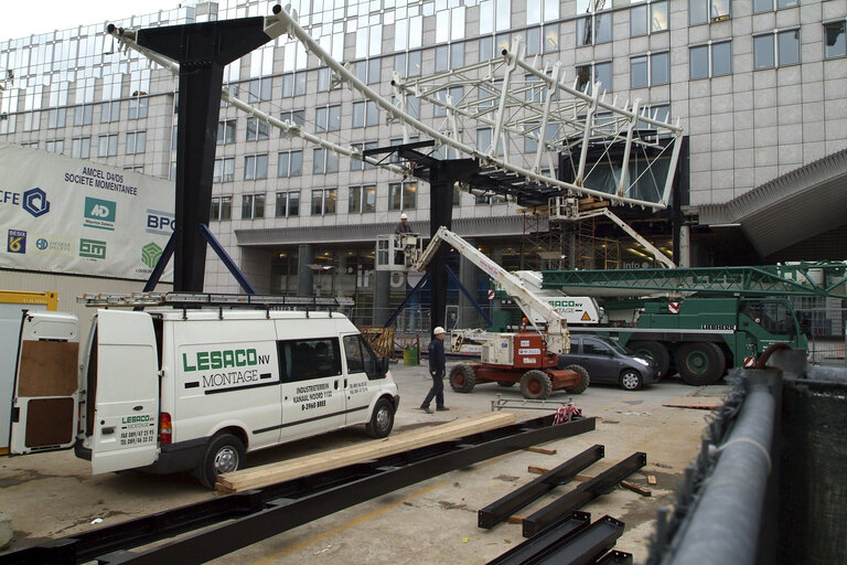 Fotografie 21: Ongoing construction works at the EP buildings in Brussels.