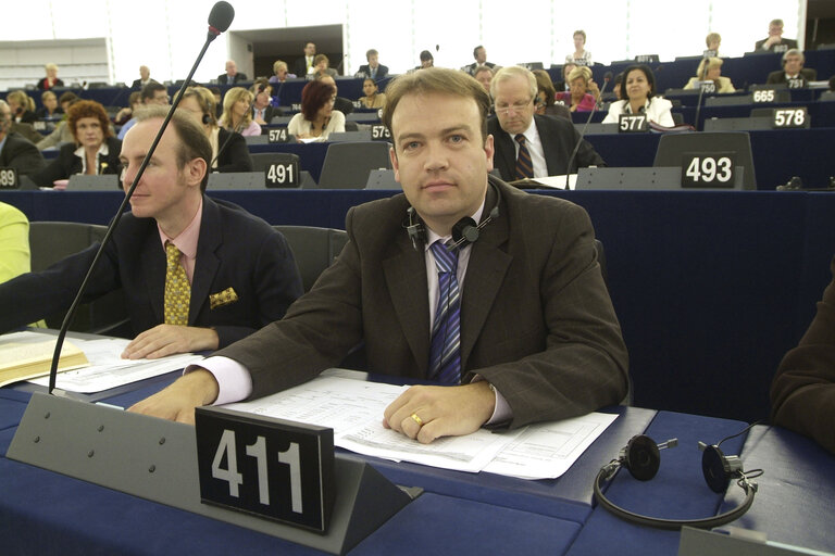 Christopher HEATON-HARRIS in plenary session in Strasbourg.