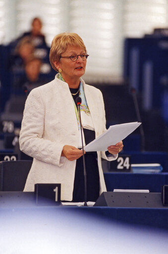 The Minister for Family, Integration and Equal Opportunities of Luxembourg at the Plenary Session in Strasbourg.