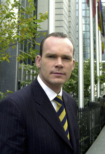 Simon COVENEY at the EP in Brussels.