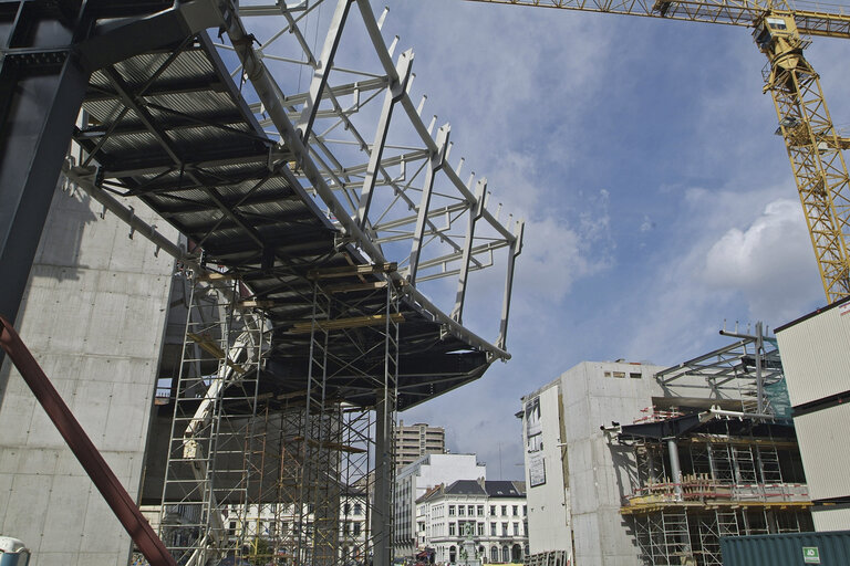 Fotografie 5: Ongoing construction works at the EP buildings in Brussels.