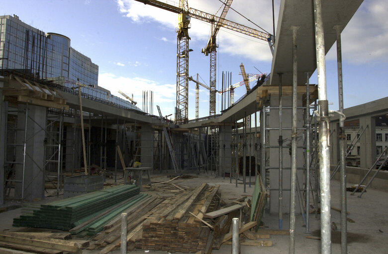 Fotografie 10: Ongoing construction works at the EP buildings in Brussels.