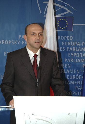 Fotó 7: Press conference following the EP President's meeting with the Prime Minister of Poland.