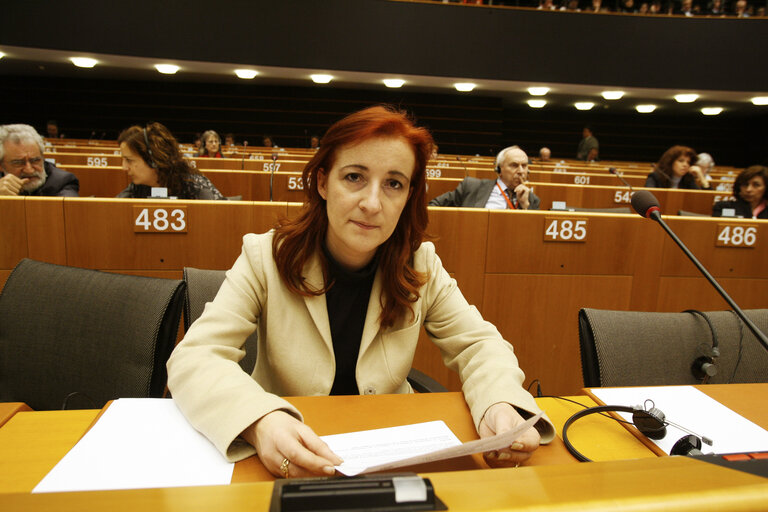 Maria Isabel SALINAS GARCIA at the EP in Brussels.