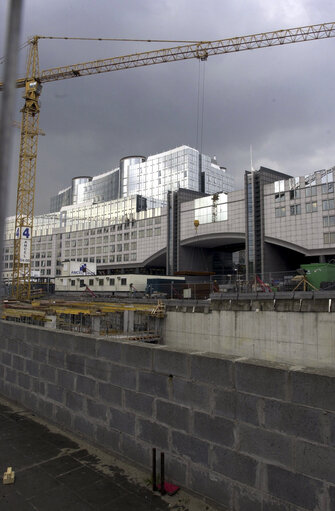 Fotografie 13: Ongoing construction works at the EP buildings in Brussels.