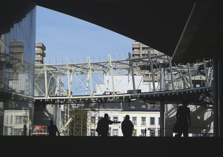 Fotografie 49: Ongoing construction works at the EP buildings in Brussels.