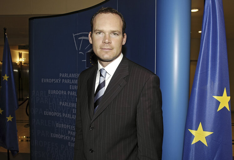 Simon COVENEY at the EP in Brussels.