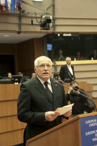 Formal sitting with a statement by the President of the Czech Republic.