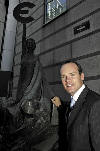 Fotografija 1: Simon COVENEY at the EP in Brussels.