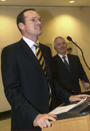 Simon COVENEY at the EP in Brussels