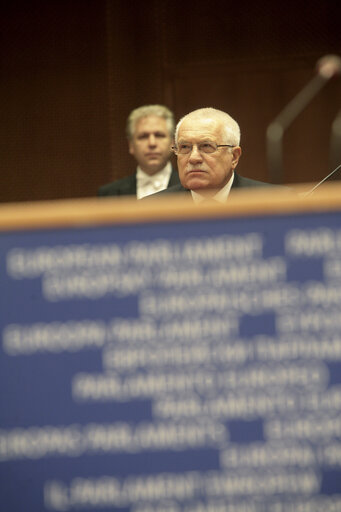 Formal sitting with a statement by the President of the Czech Republic.