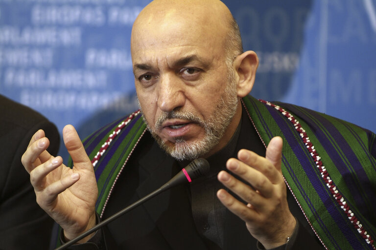 Press conference by the President of Afghanistan following the signature of a joint EU-Afghan declaration.