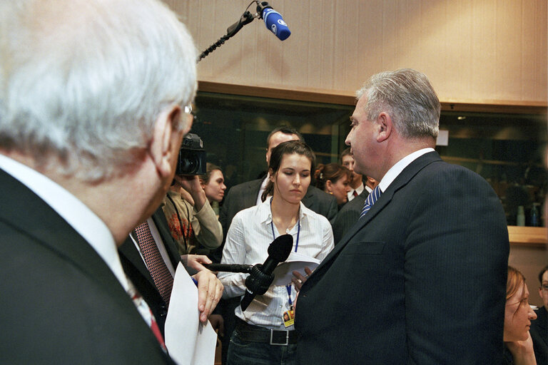 Prime Minister of Croatia at the EP in Brussels.