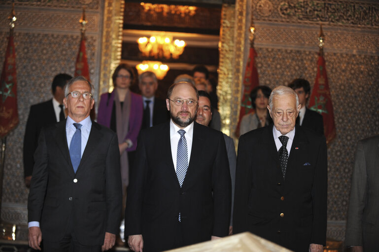 Valokuva 7: EP President at the Mausoleum of Mohamed V