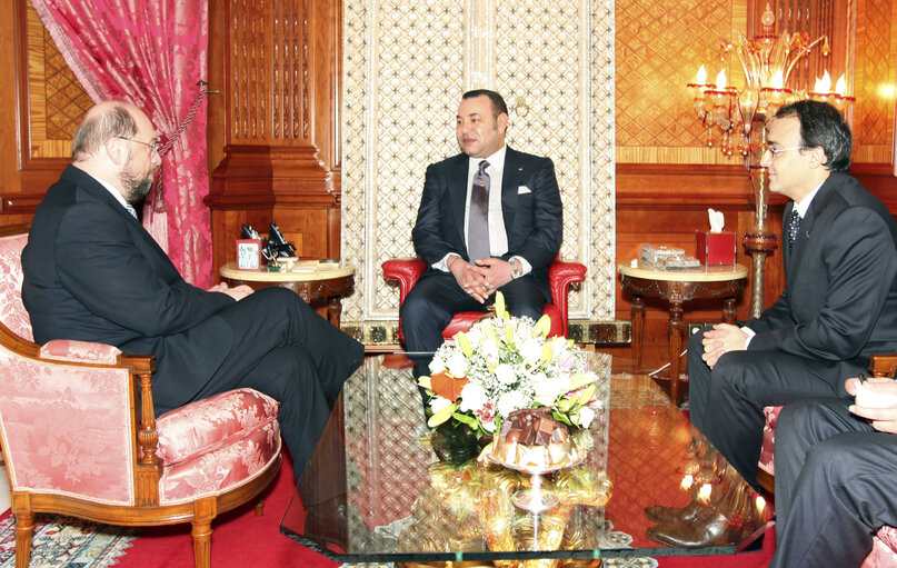 Martin SCHULZ - EP President meets with King Mohammed VI