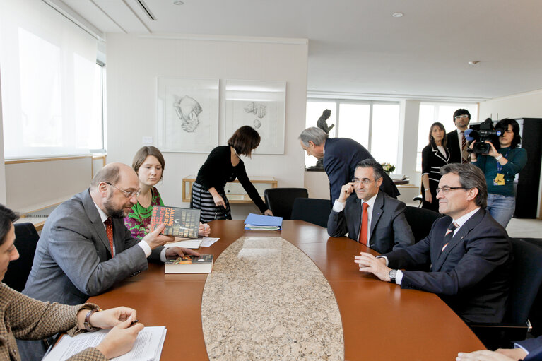 Martin SCHULZ - EP President meets with Artur MAS - President of the Catalan Government