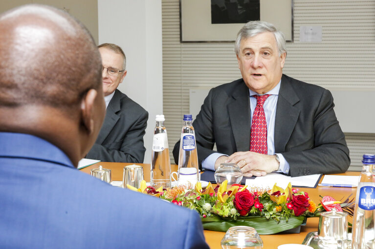 Fotografie 1: Antonio TAJANI - EP President meets with Faustin-Archange TOUADERA, President of the Central African republic