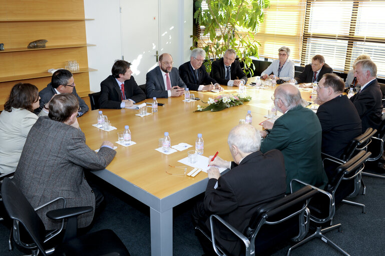 Martin SCHULZ - EP President  meets a Group of German Journalists