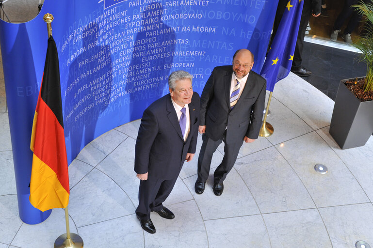 Снимка 22: EP President welcomes the President of the Federal Republic of Germany