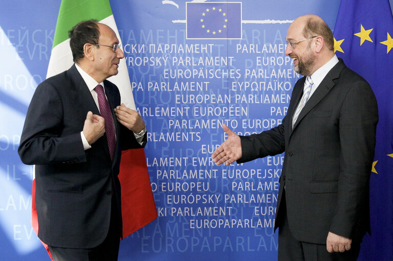 Martin SCHULZ - EP President meets with Renato SCHIFANI - President of the Italian Senate