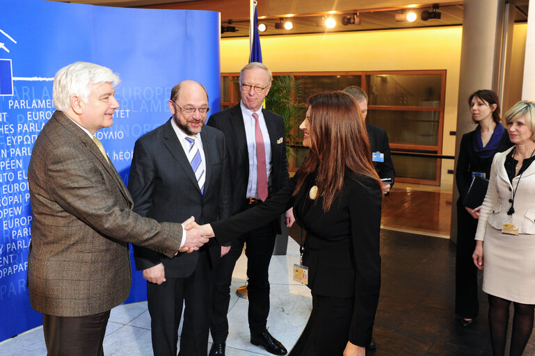 Valokuva 16: EP President meets Croatian observers.