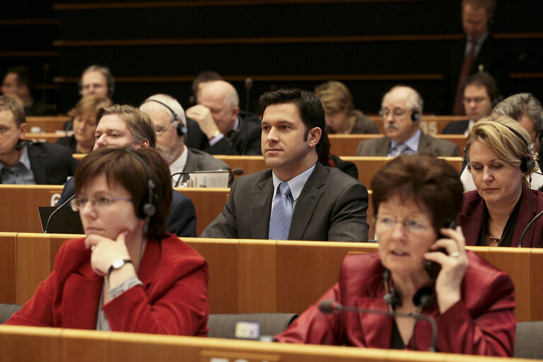 Valokuva 5: Petru Constantin LUHAN at the EP in Brussels.