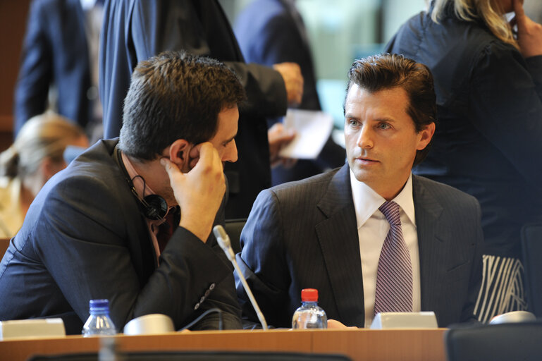 Tiziano MOTTI in a meeting at the EP in Brussels