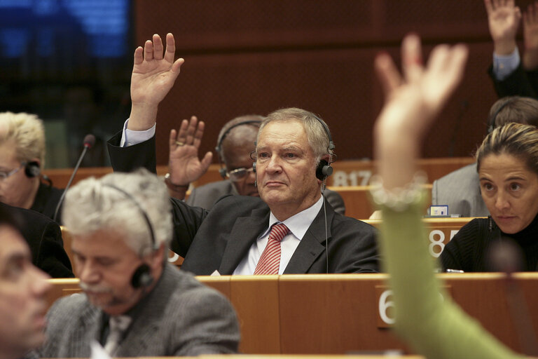 Fotografie 3: Hans-Peter MAYER at the EP in Brussels.