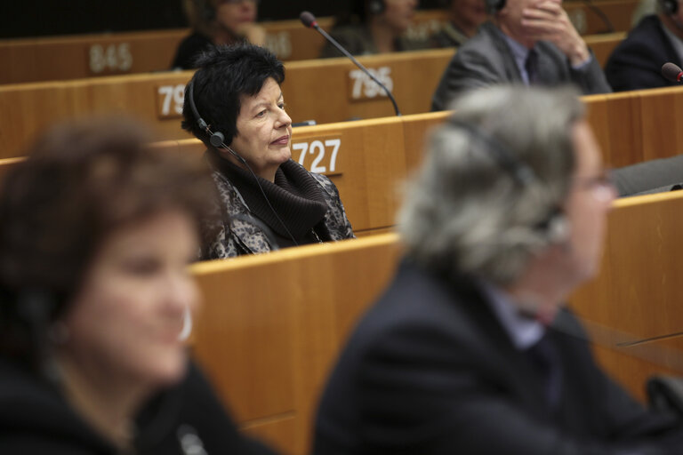 Joanna SENYSZYN  at the EP in Brussels.