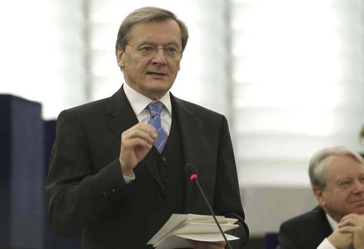 Fotografija 32: The Federal Chancellor of Austria in plenary session of the EP in Strasbourg.