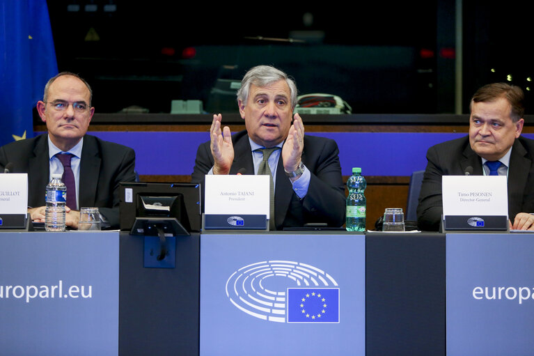 Fotogrāfija 3: Antonio TAJANI - EP President meets with the Heads of EPIO's and Commission representation offices in the EU member countries