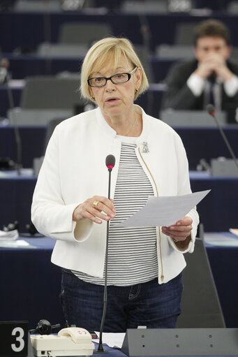 Fotografie 38: Plenary Session Week 19           Meps in Strasbourg Hemicycle