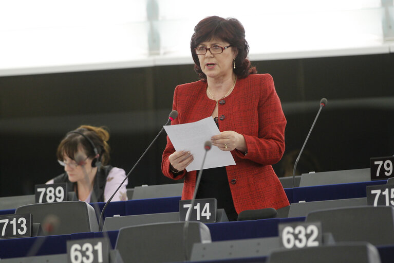 Fotografie 21: Plenary Session Week 19           Meps in Strasbourg Hemicycle