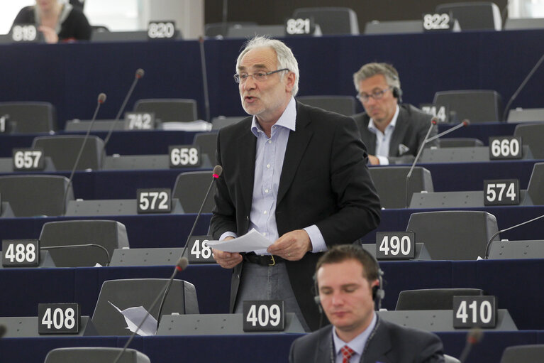 Plenary Session Week 19           Meps in Strasbourg Hemicycle