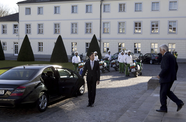 Nuotrauka 11: President of the European Parliament Jerzy Buzek meets German President Horst Koehler at Bellevue Castle in Berlin