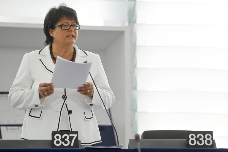 Fotografie 28: Plenary Session Week 19           Meps in Strasbourg Hemicycle