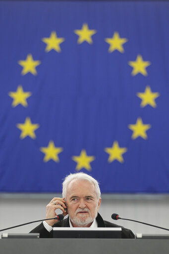 Fotografie 22: Plenary Session Week 19           Meps in Strasbourg Hemicycle