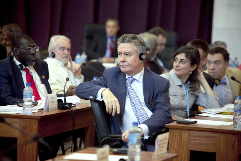 Φωτογραφία 17: Karel De Gutch, Member of the Comission with special responsibility for International Trade is attending the 20th ACP-EU Joint Parliamentary Assembly in Kinshasa on December 4, 2010 . AFP PHOTO / GWENN DUBOURTHOUMIEU