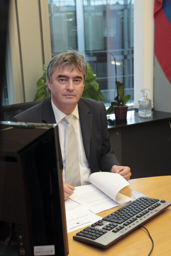 MEP Milan Zver poses for a portrait