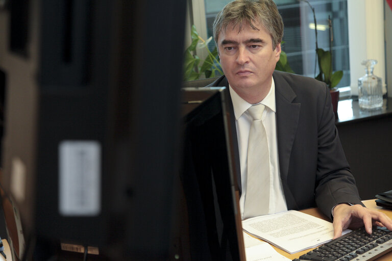 MEP Milan Zver poses for a portrait