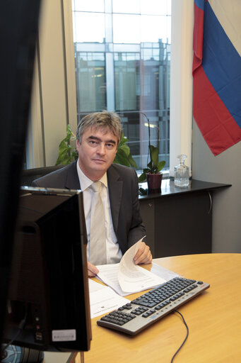 MEP Milan Zver poses for a portrait