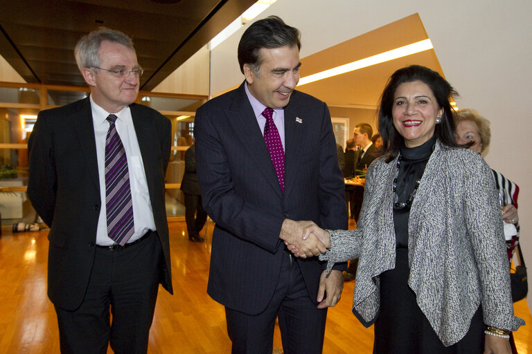 Fotogrāfija 27: Official lunch with Mikheil Saakashvili, President of Georgia