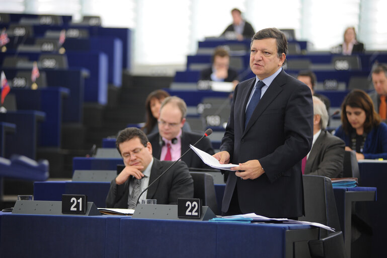 Billede 22: Statement by Commission President José Manuel Barroso