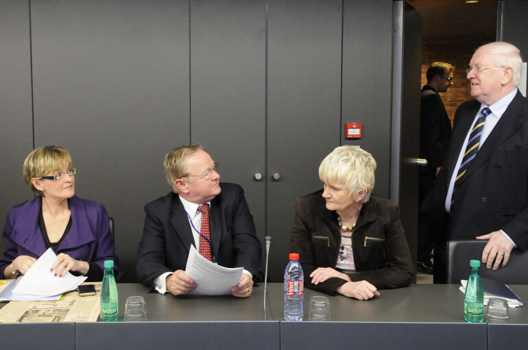 Foto 9: European Commissioner Olli Rehn has a meeting with the Head Irish Labour Delegation