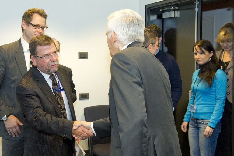 Foto 4: EP President Jerzy Buzek meets Council of Europe Secretary General Thorbjørn Jagland